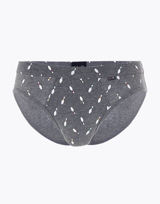 Lovable Slip Printed Stretch Cotton in cotone elasticizzato, grigio melange stampato Saldi