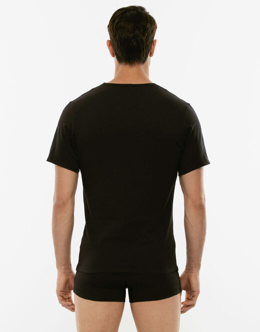 Lovable T-shirt 100% cotone Pure Cotton con scollo a V, nero Vendita Economica