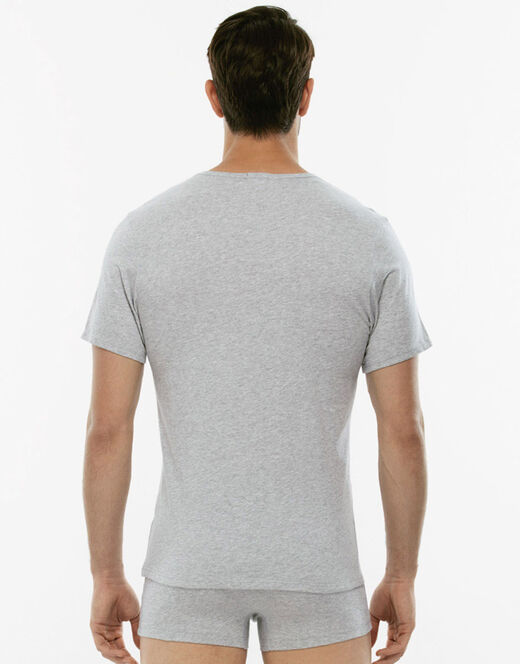 Lovable T-shirt girocollo 100% cotone Pure Cotton, grigio melange Vendite Flash