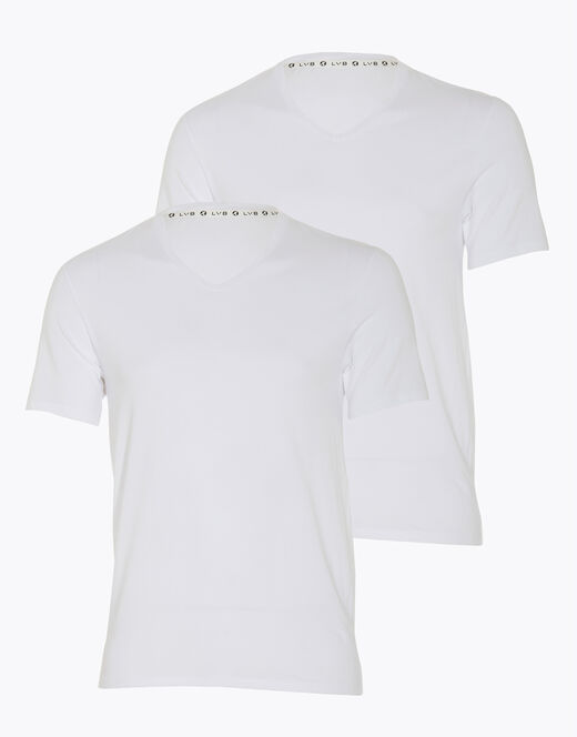 Lovable T-shirt girocollo uomo bipack in cotone biologico, bianco Negozio