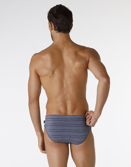 Lovable Slip Rephined Cotton Modal, blu melange a righe 2025