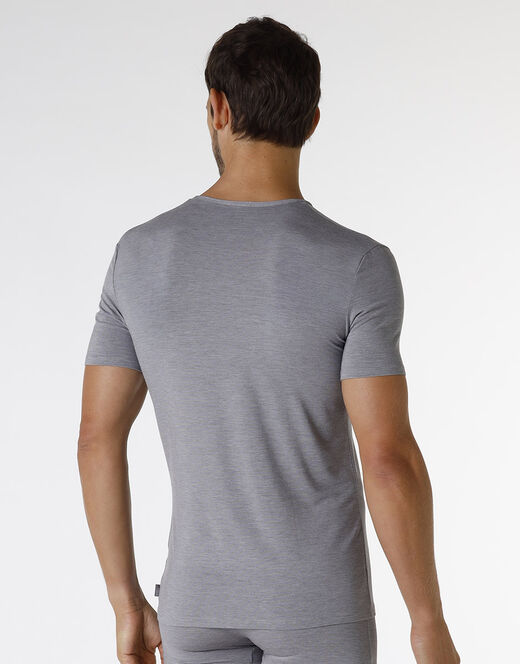 Lovable T-shirt con scollo a V Micromodal Fil a Fil, grigio melange Qualità