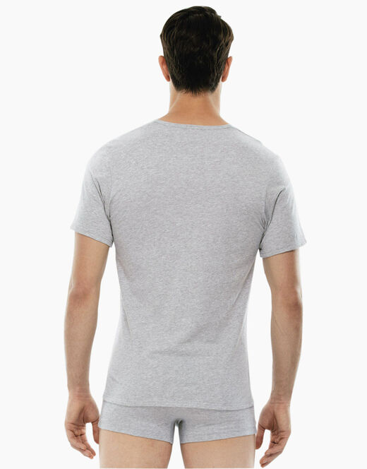 Lovable T-shirt 100% cotone Pure Cotton con scollo a V, grigio melange Spedizione Gratuita
