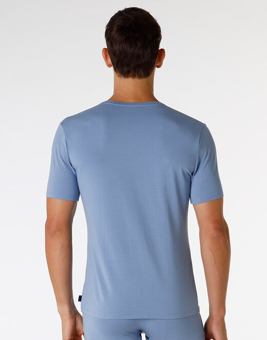 Lovable T-Shirt girocollo in cotone e modal, azzurro polvere Moda