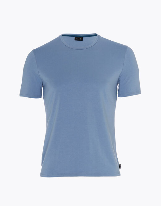 Lovable T-Shirt girocollo in cotone e modal, azzurro polvere Moda