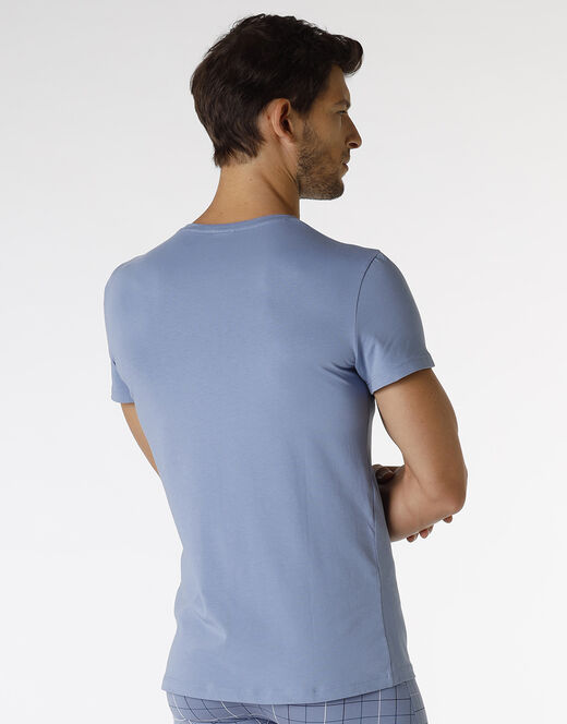 Lovable T-shirt uomo in Stretch Cotton - Azzurro Polvere Negozi Online