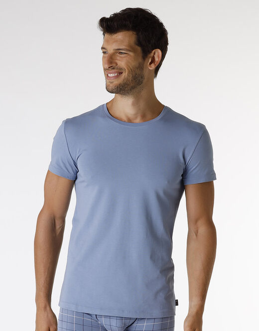Lovable T-shirt uomo in Stretch Cotton - Azzurro Polvere Negozi Online