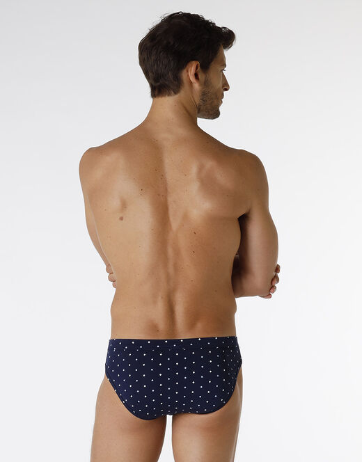 Lovable Slip Classic Cotton Modal, blu navy con stampa geometrica Consegna Veloce