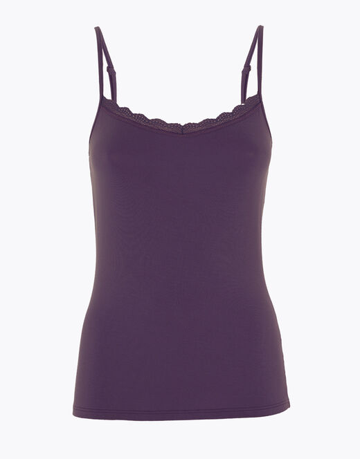 Lovable Top Basic Soul in viscosa e pizzo, tornado scuro In Linea