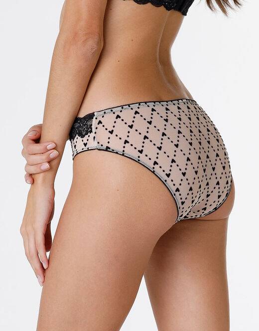Lovable Slip Velvet Tulle in pizzo e tulle, skin e nero Promozione