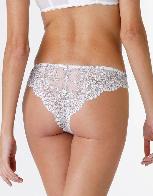 Lovable Brasiliano Stylish Lace in microfibra e pizzo, bianco Pezzi Unici