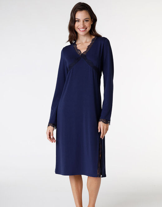 Lovable Camicia da notte in jersey, blu Soddisfazione Garantita