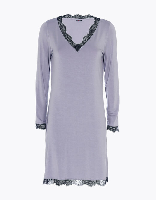 Lovable Camicia da notte in jersey di modal elasticizzato, tornado chiaro Acquista Ora