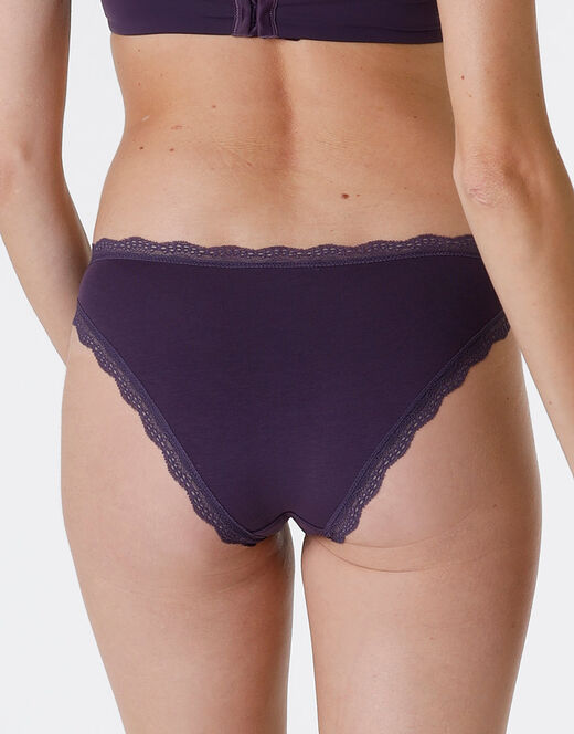 Lovable Slip Lovable Panties in cotone e pizzo elasticizzati, tornado scuro I Più Venduti