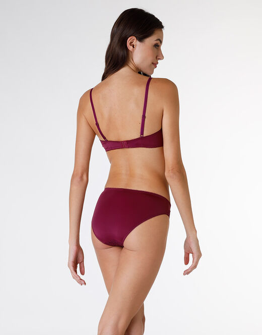 Lovable Slip Exquisite Lace in pizzo e microfibra, bordeaux In Saldo