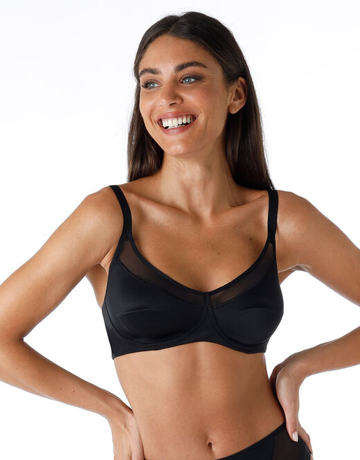 Lovable Reggiseno senza ferretto Modern Shaping in microfibra, nero Prezzo Ridotto