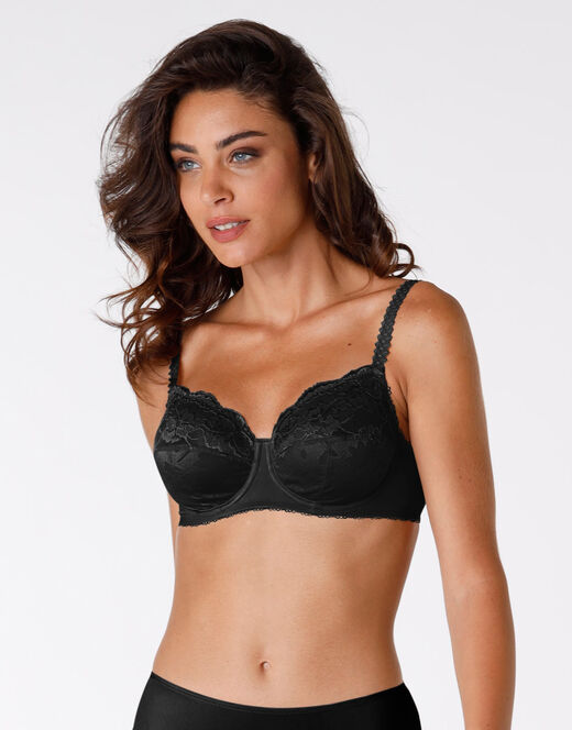 Lovable Reggiseno con ferretto senza imbottitura Exuberance, nero, in pizzo. Alto sostegno Hotsell