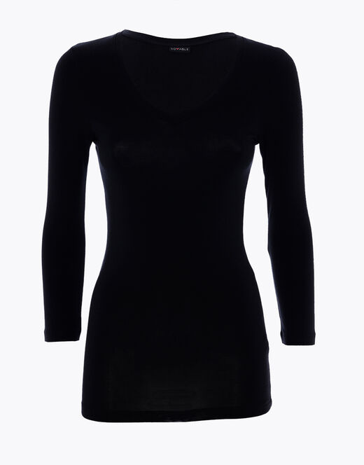 Lovable Maglia con manica a 3/4 effetto thermal Basic Soul, nero Hotsell