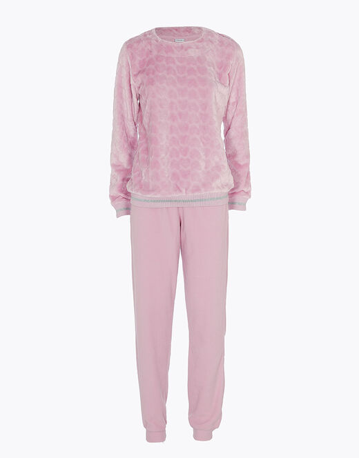 Lovable Homewear in pelliccetta e pile, rosa polvere In Saldo