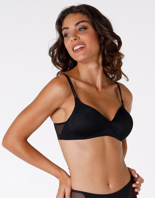 Lovable Reggiseno senza ferretto Millenium Equilibre in microfibra, nero Qualità