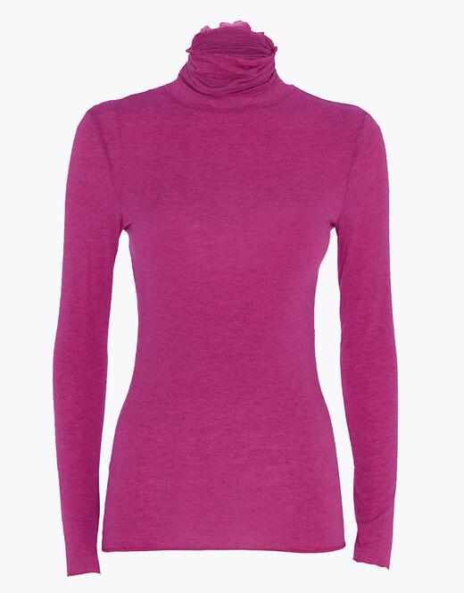 Lovable Maglia a collo alto e manica lunga in modal e cashmere, rosa sorbetto Fino Al -60%