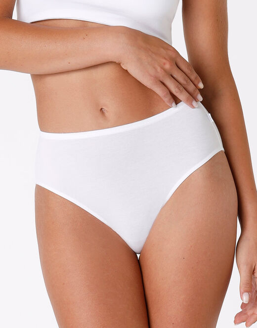 Lovable Slip midi Lovely bianco in cotone modal vellutato Presa