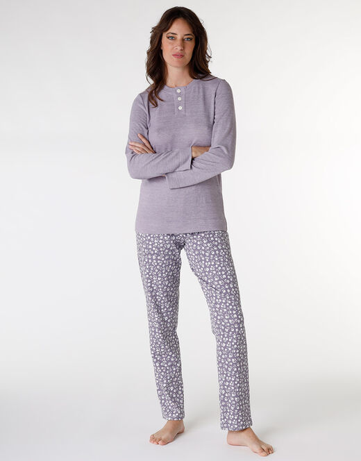 Lovable Pigiama in interlock di cotone, tornado con stampa a fiori Saldi