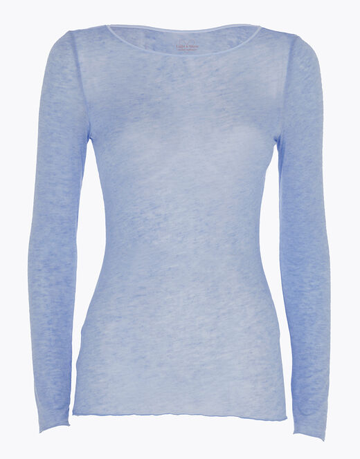 Lovable Maglia con scollo a barchetta e manica lunga in modal e cashmere, ortensia Hotsell