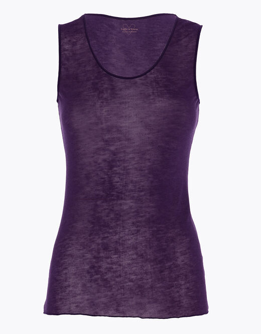 Lovable Canotta liscia Donna Light & Warm Modal misto Cashmere, tornado scuro Italy