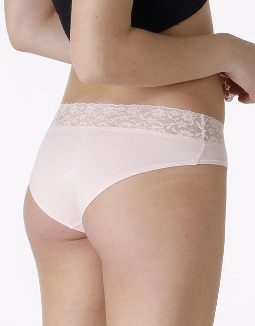 Lovable La Senza - Culotte Remix Panties in cotone e pizzo, rosa cipria Italia