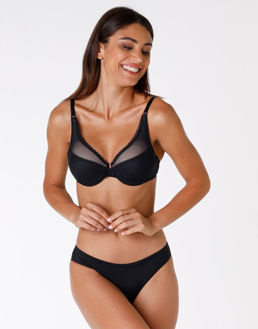 Lovable Reggiseno con ferretto Tonic Lift in pizzo e tulle, nero Prezzo Ridotto