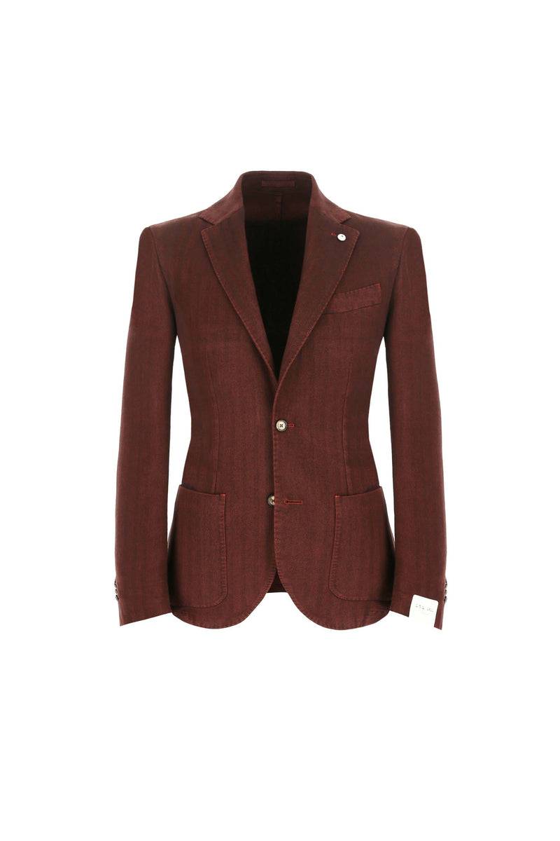 Lubiam Giacca JACK slim tinto capo marrone Giacca JACK slim tinto capo marrone Online