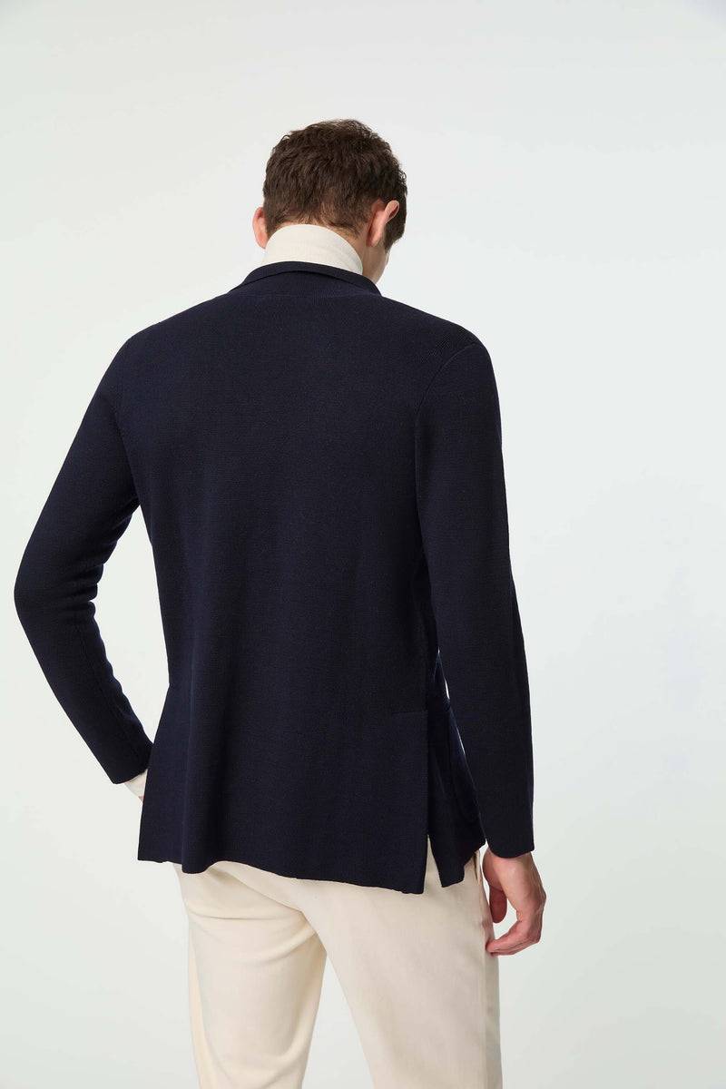 Lubiam Giacca JACK in maglia calata blu Giacca JACK in maglia calata blu Vendita Economica