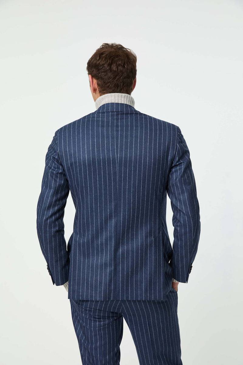 Lubiam Abito JAMES blu denim gessato Abito JAMES blu denim gessato Promozione