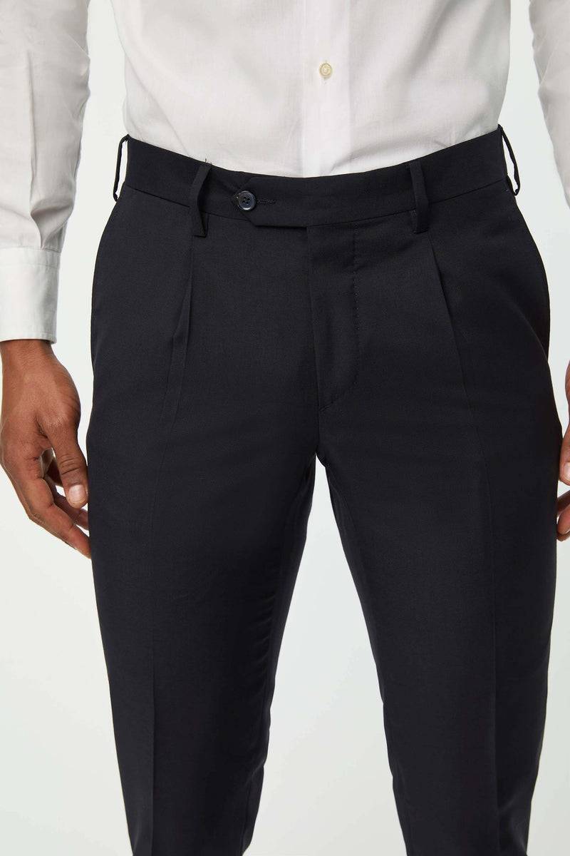 Lubiam Pantalone Duetto MAI TAI in lana blu scuro Pantalone Duetto MAI TAI in lana blu scuro Novità