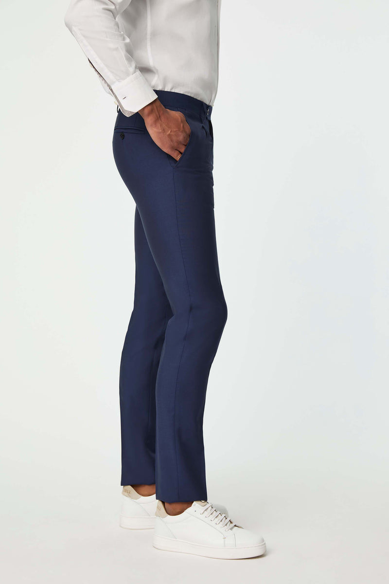 Lubiam Pantalone Duetto MAI TAI in lana blu elettrico Pantalone Duetto MAI TAI in lana blu elettrico Saldi