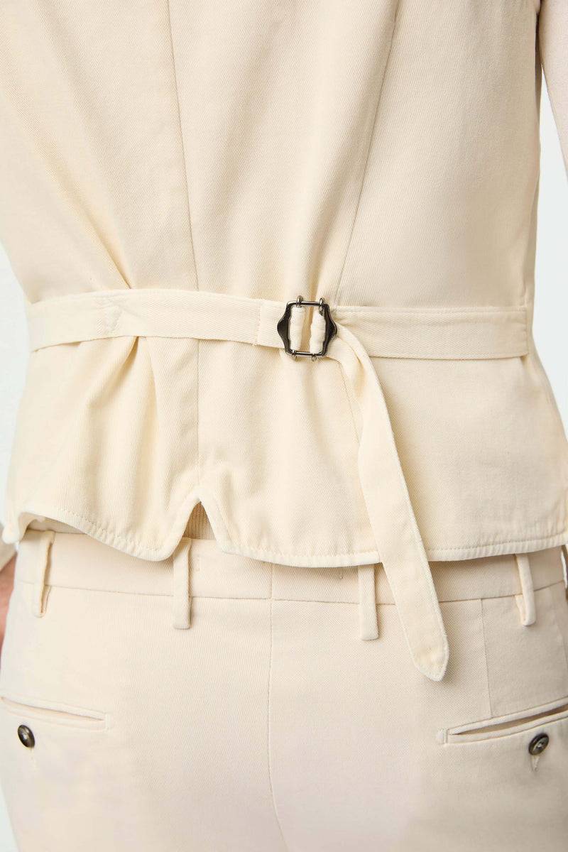 Lubiam Gilet OSCAR tinto capo bianco latte Gilet OSCAR tinto capo bianco latte Vendita Calda