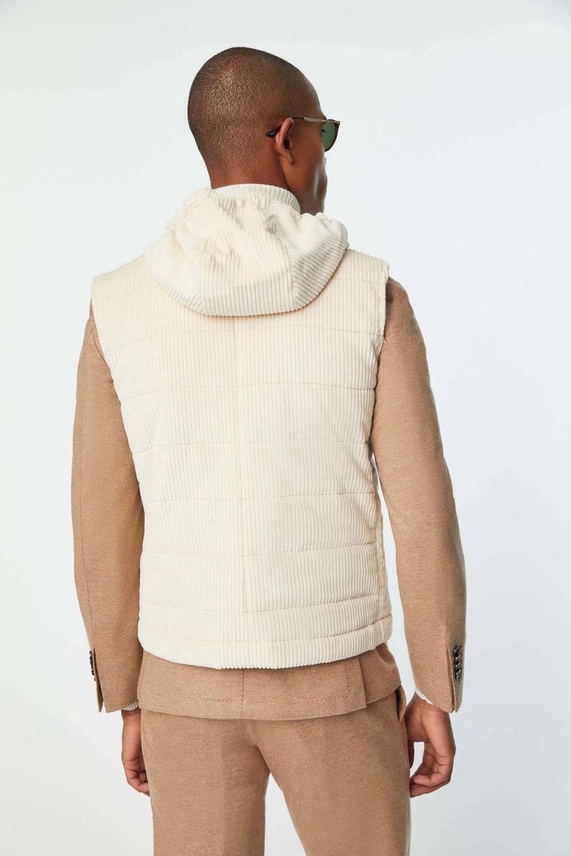 Lubiam Gilet imbottito bianco avorio Gilet imbottito bianco avorio Negozio