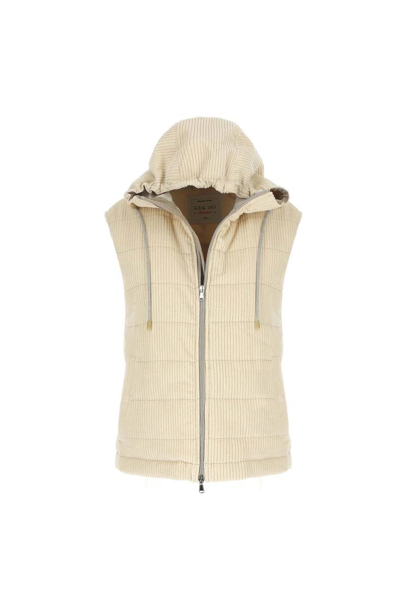 Lubiam Gilet imbottito bianco avorio Gilet imbottito bianco avorio Negozio