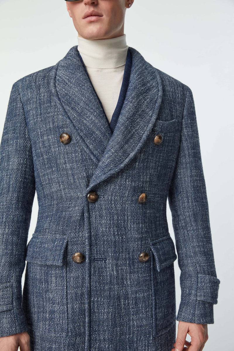 Lubiam Cappotto doppiopetto Sartorial Indigo Cappotto doppiopetto Sartorial Indigo Italia