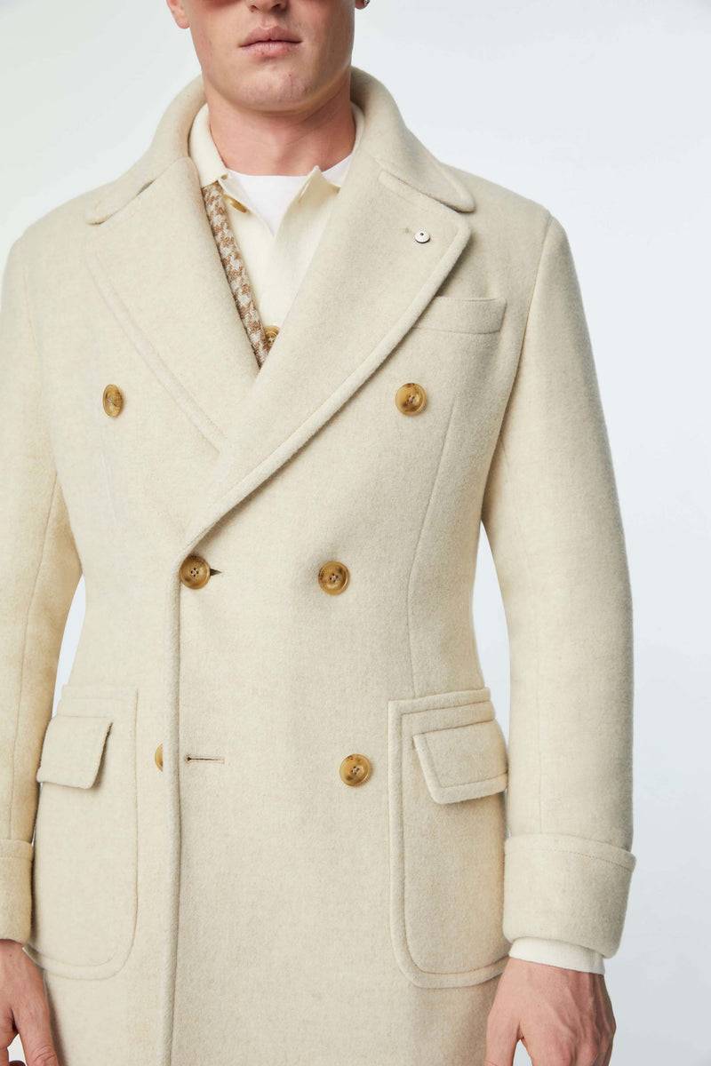 Lubiam Cappotto doppiopetto non trattato bianco Cappotto doppiopetto non trattato bianco 2025