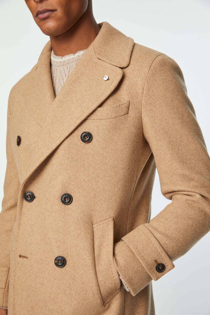 Lubiam Cappotto Chesterfield in jersey beige Cappotto Chesterfield in jersey beige Nuovo