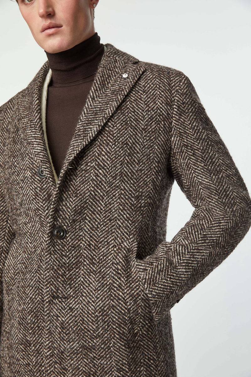 Lubiam Cappotto monopetto marrone Cappotto monopetto marrone Spedizione Gratuita