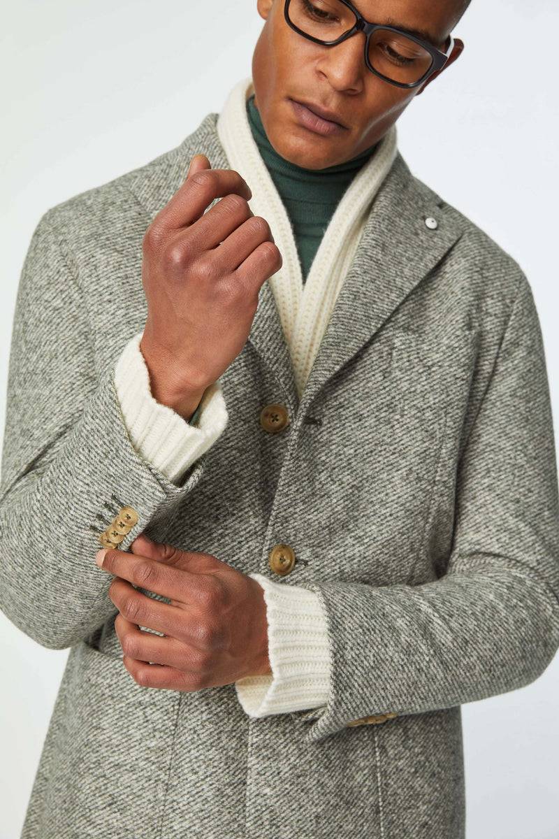 Lubiam Cappotto London in jersey verde pastello Cappotto London in jersey verde pastello Pezzi Unici