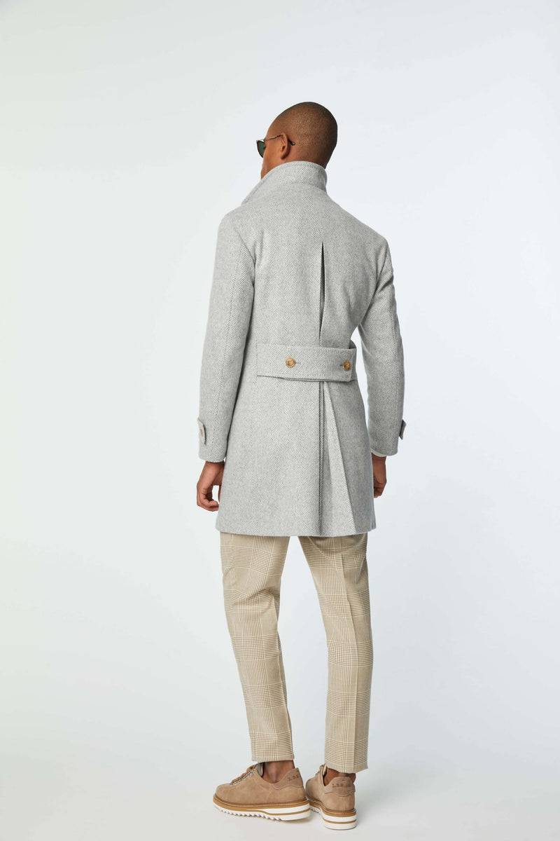 Lubiam Cappotto Chesterfield in jersey grigio chiaro Cappotto Chesterfield in jersey grigio chiaro Soddisfazione Garantita