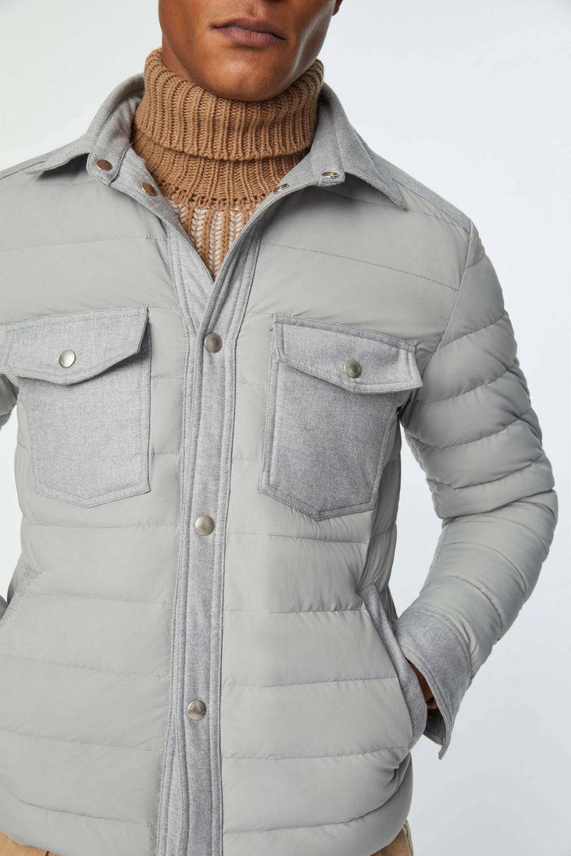 Lubiam Giacca camicia imbottita grigio ghiaccio Giacca camicia imbottita grigio ghiaccio Qualità Garantita