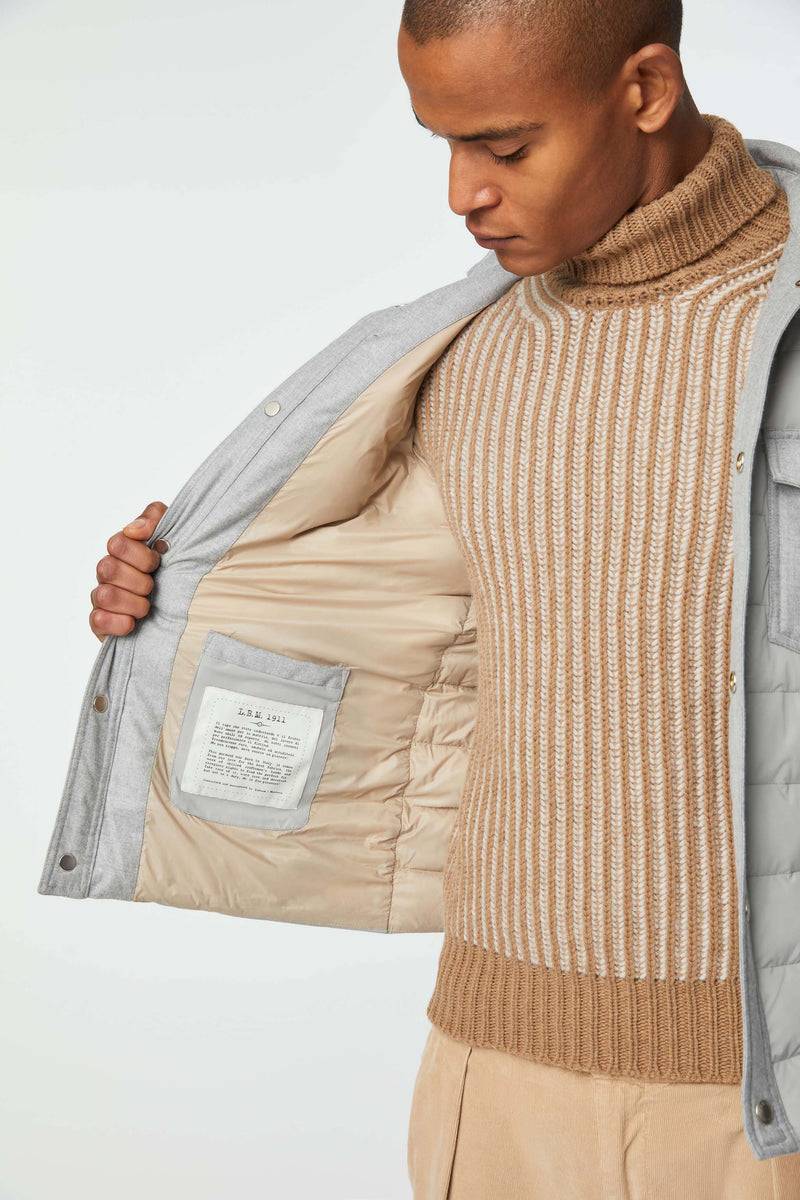 Lubiam Giacca camicia imbottita grigio ghiaccio Giacca camicia imbottita grigio ghiaccio Qualità Garantita