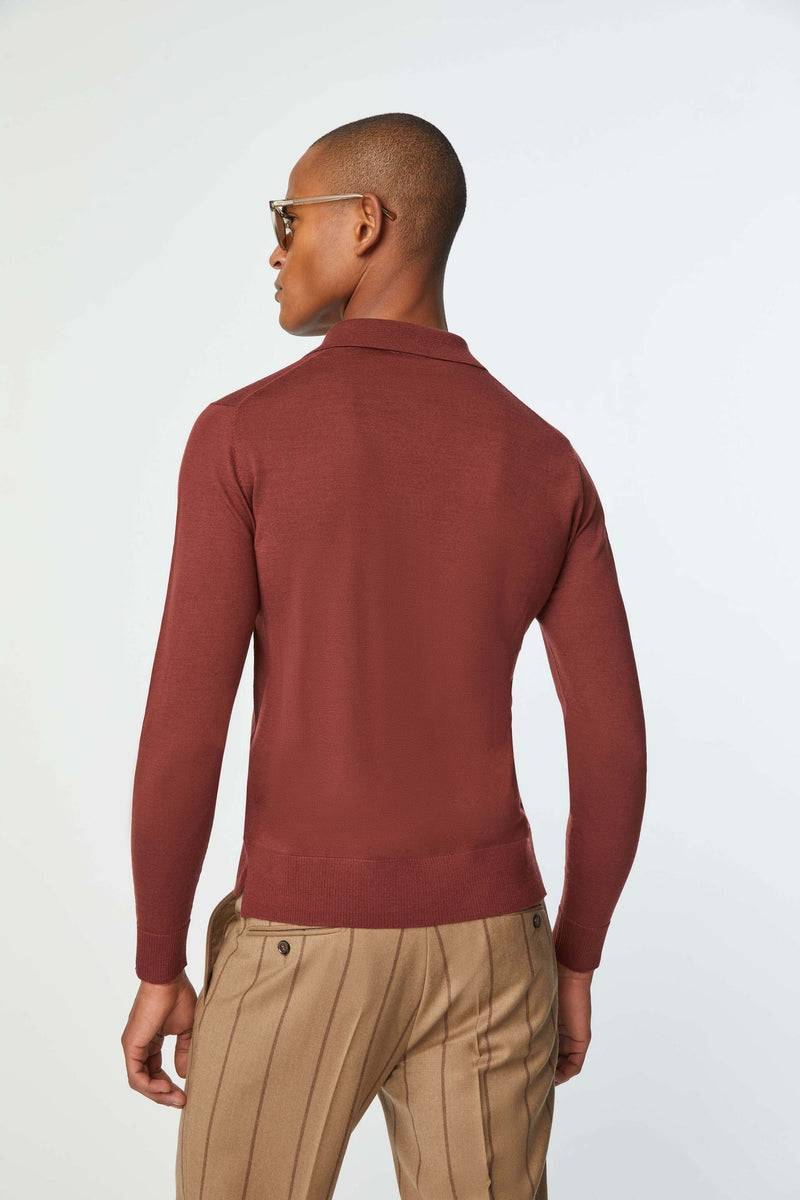 Lubiam Maglia camicia ultralight bordeaux Maglia camicia ultralight bordeaux Acquista Ora