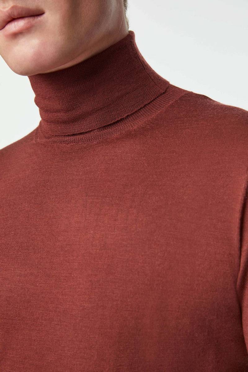 Lubiam Maglia dolcevita leggera bordeaux Maglia dolcevita leggera bordeaux Promozione Limitata