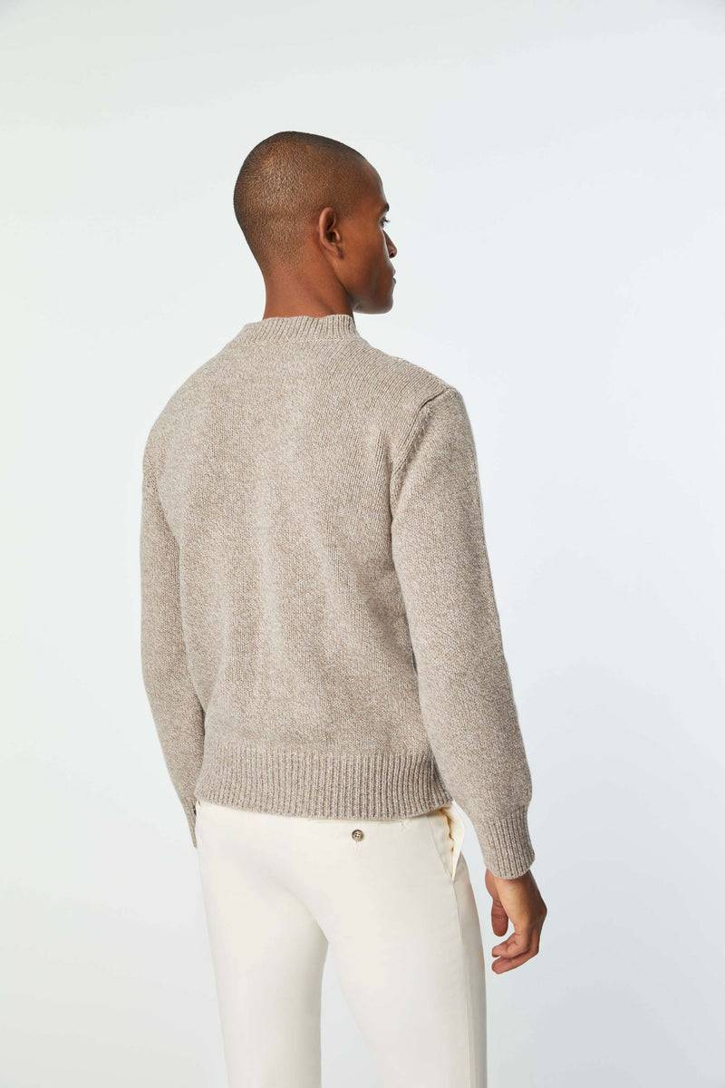Lubiam Maglia dolcevita con treccia nocciola Maglia dolcevita con treccia nocciola Novità